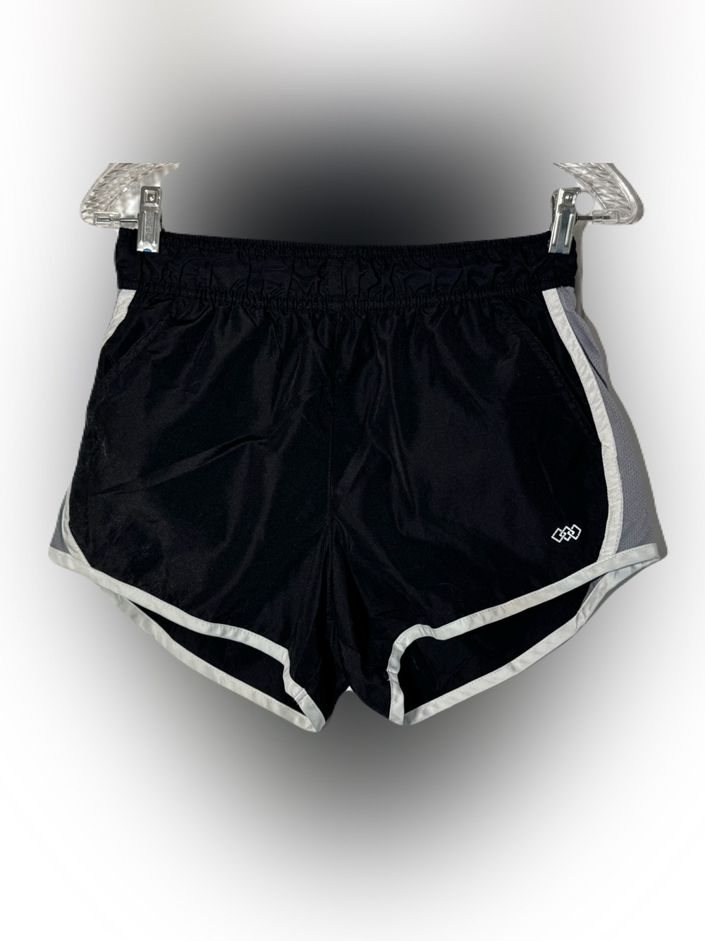 LEG3ND Black Running Shorts White Trim | Lined Athletic Activewear